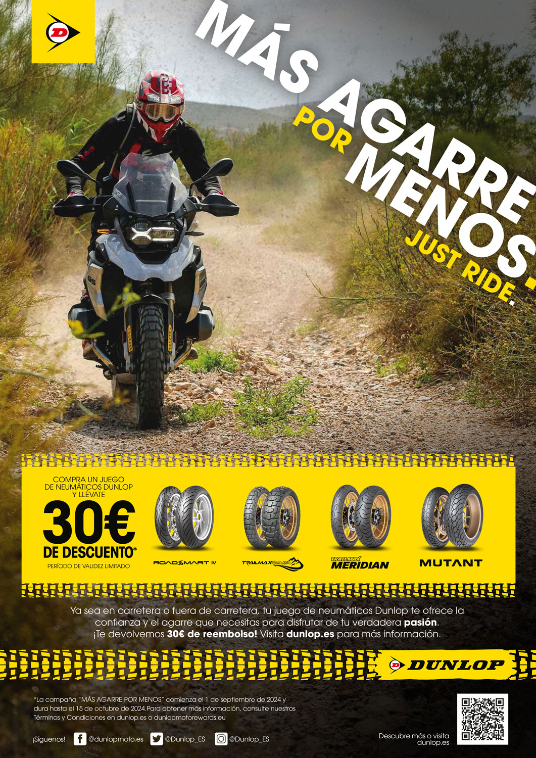 Más agarre por menos con Dunlop