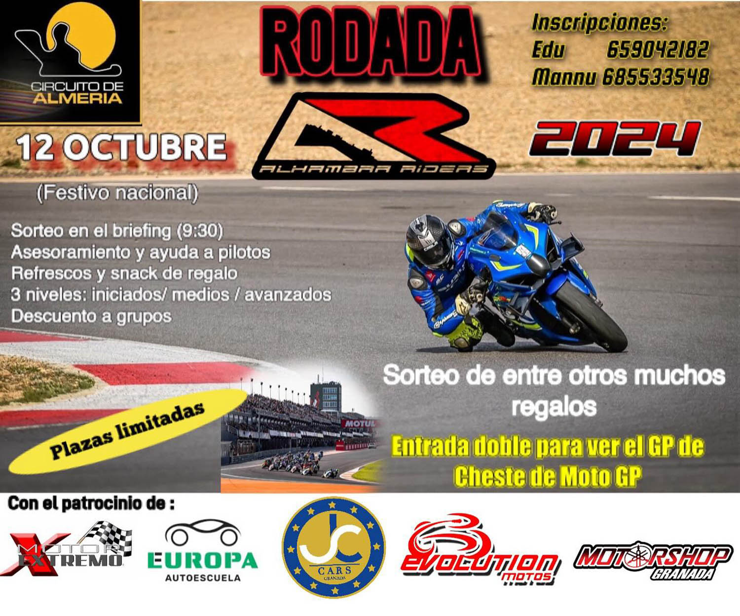 Rodada Alhambra Riders en el Circuito de Almería