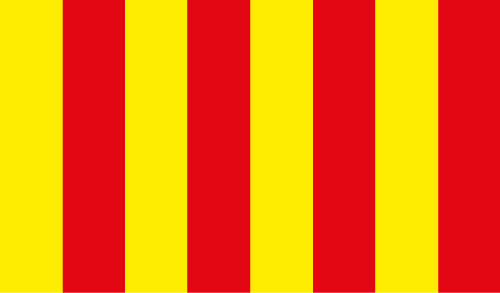 Bandera amarilla con franjas rojas Circuito